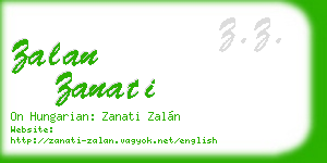zalan zanati business card